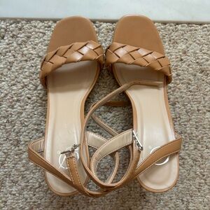 Roxie Tan Braided Strap Sandals